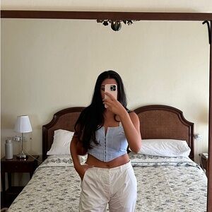 Blue Striped Women's Top